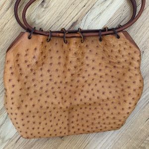 Authentic Gucci ostrich leather bag